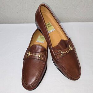 Daniele Lepori Brown Italian Leather Bit Loafers Men's Size 13 M